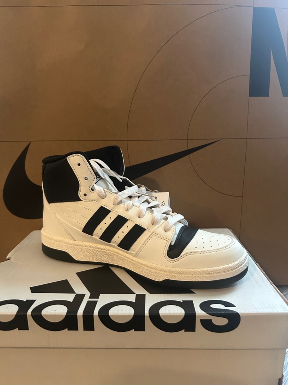 adidas Break Start Mid W White with Black Accents